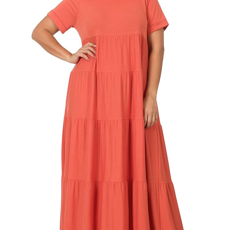 TIERED MAXI DRESS+