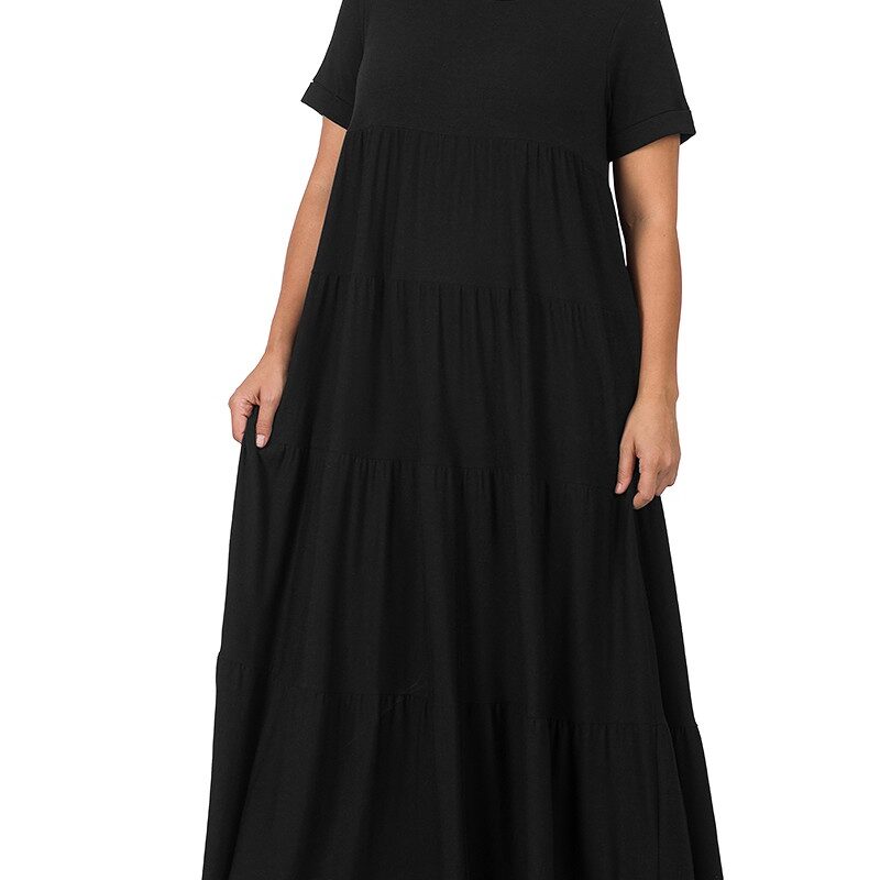 TIERED MAXI DRESS+