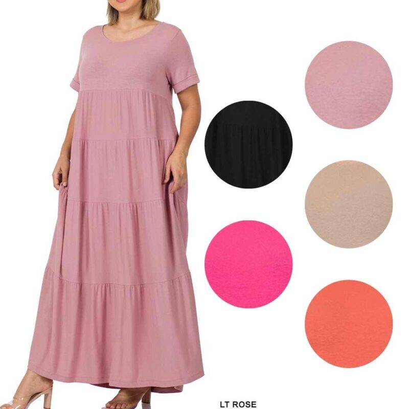 TIERED MAXI DRESS+