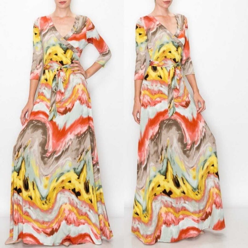 Venechia maxi wrap dress